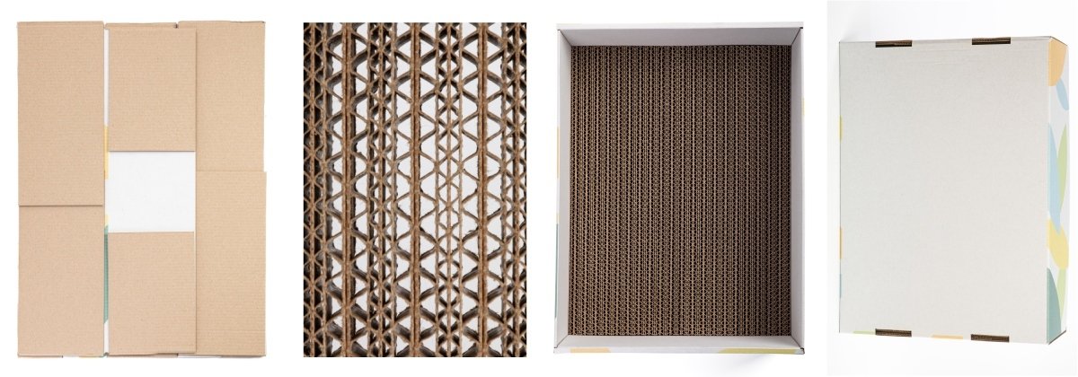 Detalle Del Rascador de cartón para gatos LYMA