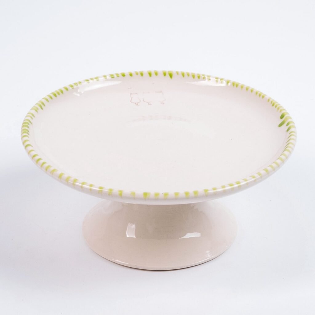 Plato Elevado Ceramica para Gatos LYMA | Antivomito - Ergonomico 15 plato elevado ceramica para gatos LYMA - beige borde lima