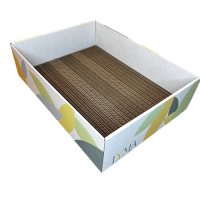 Caja-rascadora para gatos con base de cartón doble kraft ultra resistente y diseño moderno exclusivo de Lyma